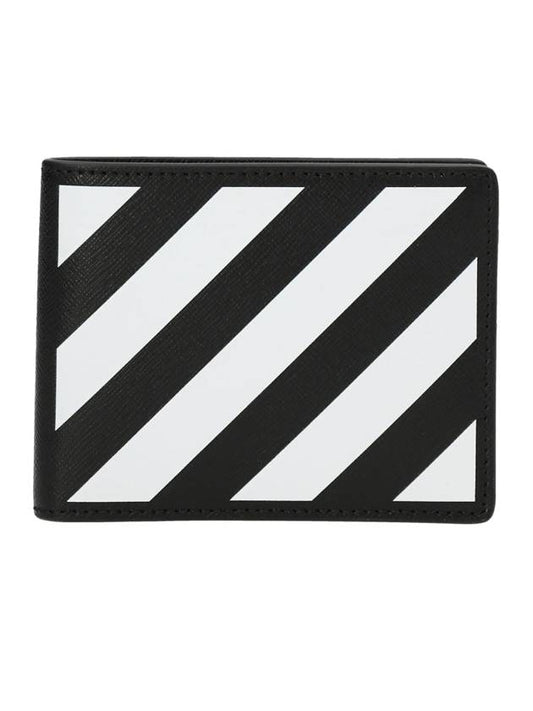 Diagnol Half Wallet Black - OFF WHITE - BALAAN 1