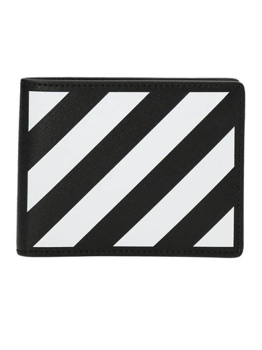 Diagnol Half Wallet Black - OFF WHITE - BALAAN 1