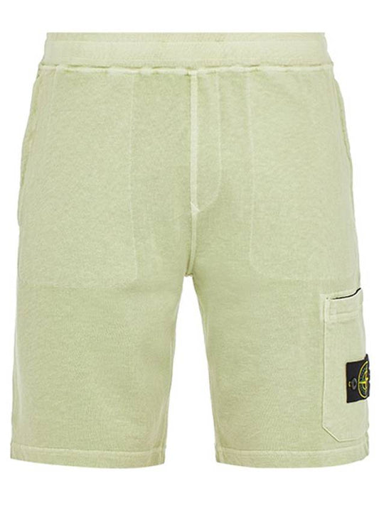 Wappen Patch Garment Dyed Bermuda Shorts Light Green - STONE ISLAND - BALAAN 2