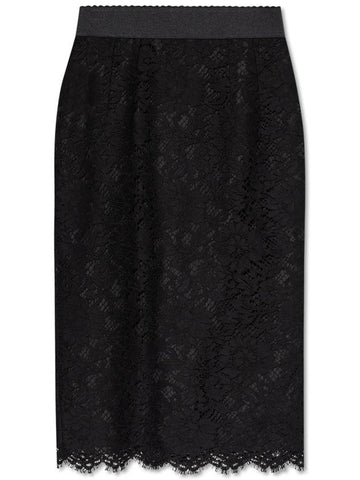 Dolce & Gabbana Lace Skirt, Women's, Black - DOLCE&GABBANA - BALAAN 1