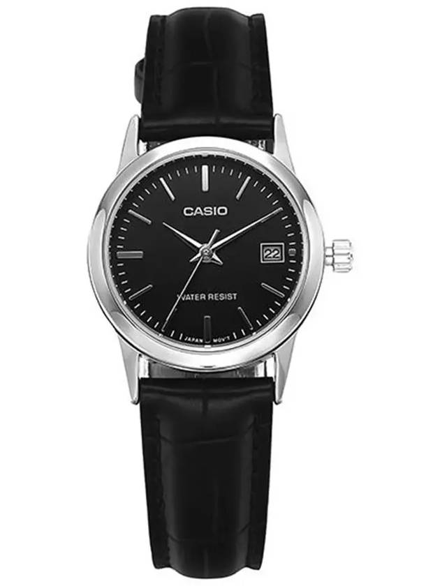 Women's Analog Leather Watch Black - CASIO - BALAAN 5