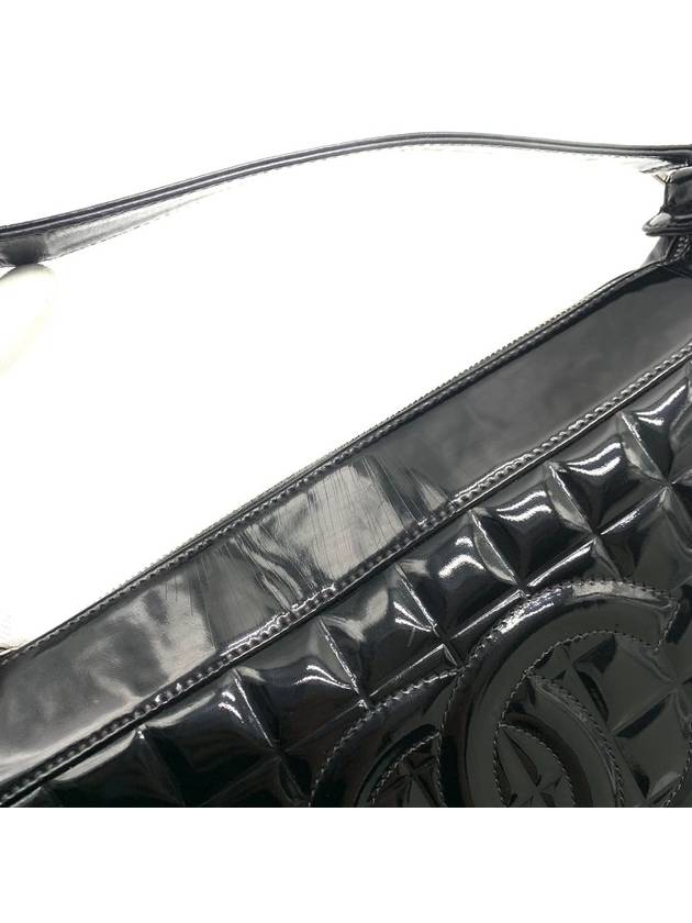 Patent chocolate bar shoulder bag - CHANEL - BALAAN 8