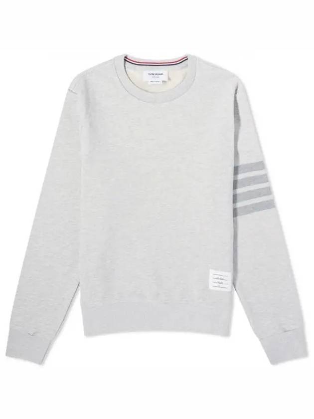 Classic Loopback Terry Tonal 4-Bar Relaxed Fit Crewneck Sweatshirt Pale Grey - THOM BROWNE - BALAAN 2