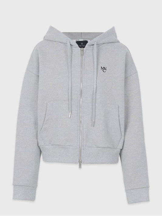 Cheer Two Way Zip Up Hoodie Melange Grey - MICANE - BALAAN 1