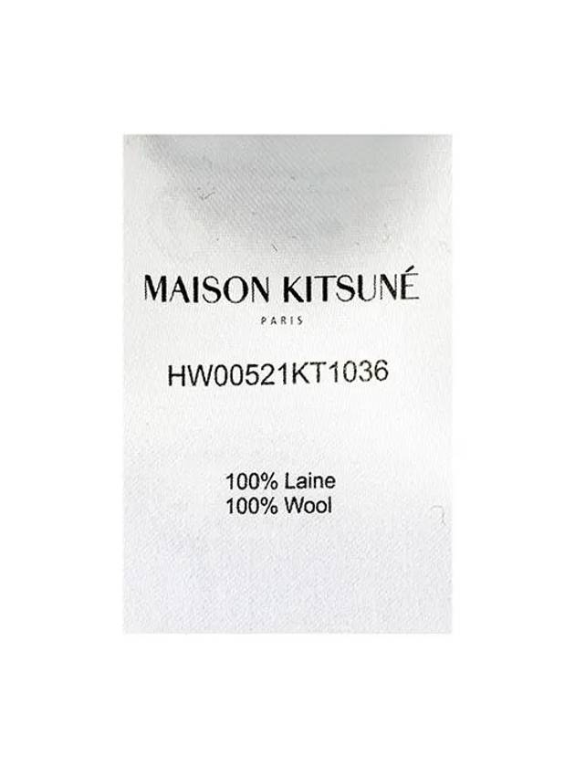 Fox Head Patch Adjusted Round Neck Cardigan Grey - MAISON KITSUNE - BALAAN 9