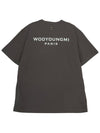 Logo Cotton Short Sleeve T-Shirt Dark Grey - WOOYOUNGMI - BALAAN 3