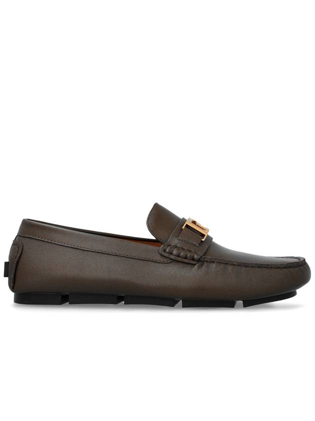 Versace Leather Loafers, Men's, Brown - VERSACE - BALAAN 1