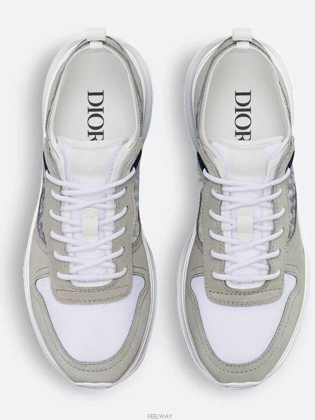 B25 Running Canvas Suede Sneakers Grey - DIOR - BALAAN 4