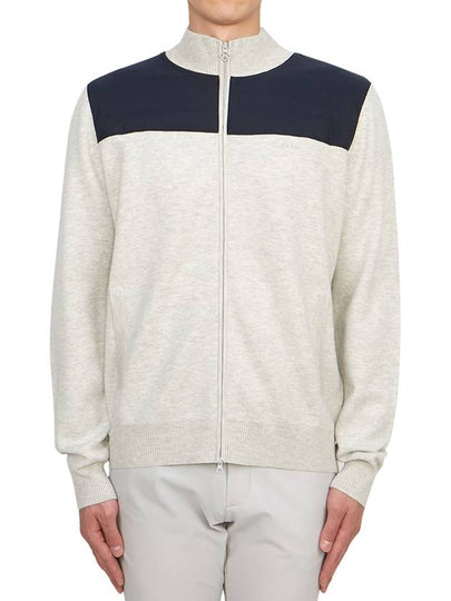 Bridge Hybrid Knit Sweater Light Grey Melange - J.LINDEBERG - BALAAN 2