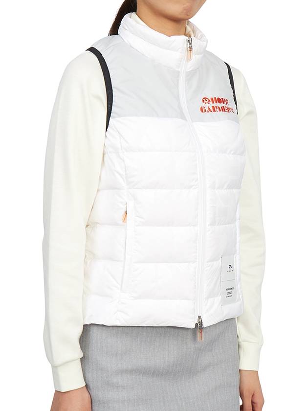 Women's Logo Down Vest White - HORN GARMENT - BALAAN 5