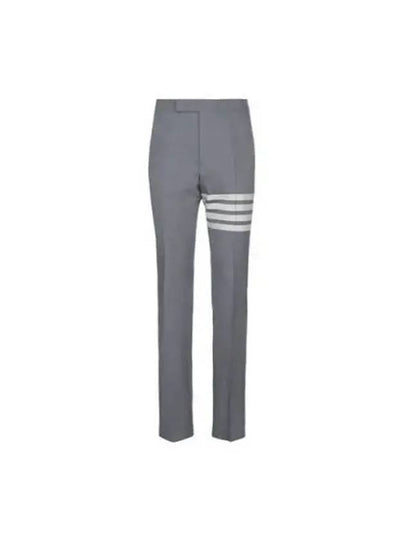 Diagonal Plain Weave Classic Wool Slacks Medium Grey - THOM BROWNE - BALAAN 2