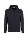 Waffen Patch Zip Up Hoodie Navy - STONE ISLAND - BALAAN 1