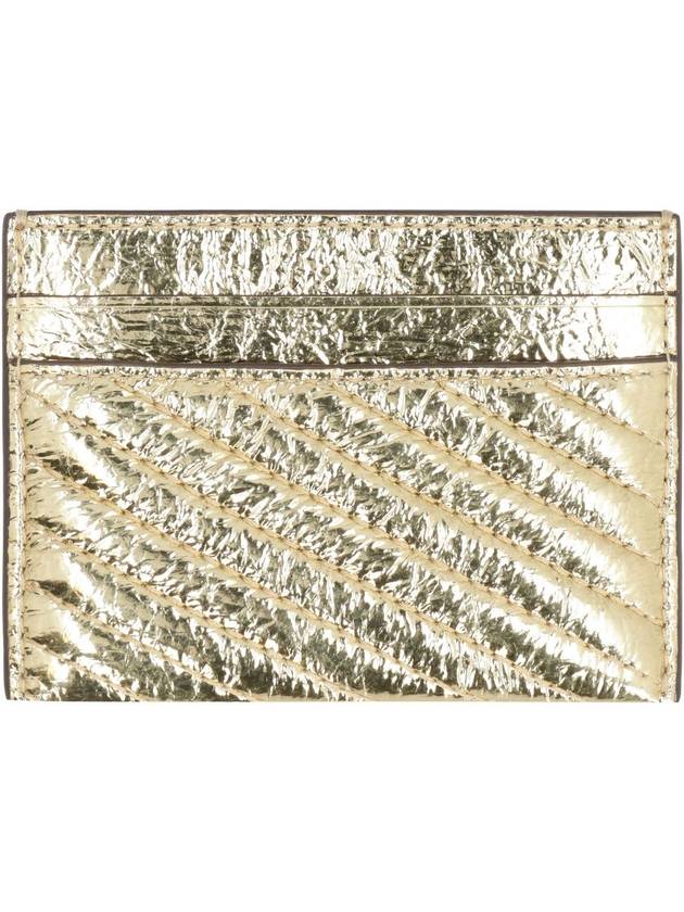 Tory Burch Kira Metallic Leather Card Holder - TORY BURCH - BALAAN 3