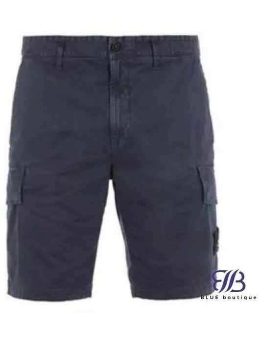 Wappen Patch Bermuda Shorts Navy Blue - STONE ISLAND - BALAAN 2