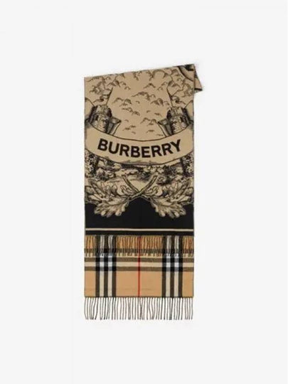 Check EKD Reversible Cashmere Muffler Archive Beige - BURBERRY - BALAAN 2