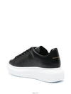 Oversized Leather Low Top Sneakers Black - ALEXANDER MCQUEEN - BALAAN 5