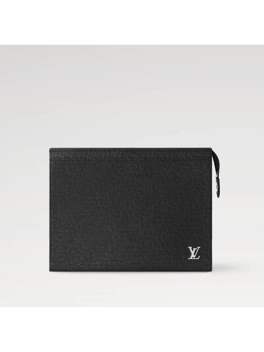 Pochette Voyage Taiga Leather Pouch Bag Black - LOUIS VUITTON - BALAAN 2