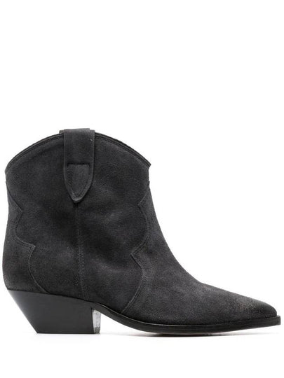 Dewina Suede Western Middle Boots Black - ISABEL MARANT - BALAAN 2