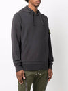 Wappen Patch Brushed Cotton Fleece Hoodie Navy - STONE ISLAND - BALAAN 4