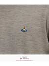 Embroided Logo Merino Wool Knit Top Grey - VIVIENNE WESTWOOD - BALAAN 7