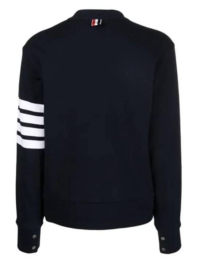 4-Bar Loopback Jersey Cardigan Navy - THOM BROWNE - BALAAN 5