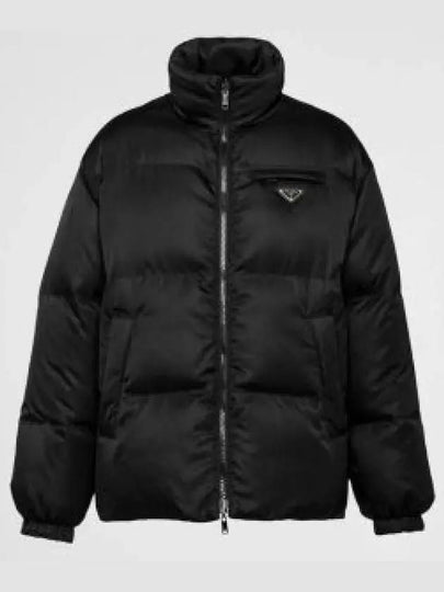 Medium-Length Re-Nylon Reversible Down Padded Jacket Black - PRADA - BALAAN 2