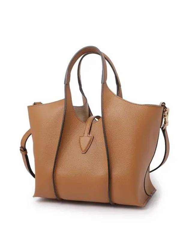 T Timeless Leather Shopping Mini Tote Bag Brown - TOD'S - BALAAN 5