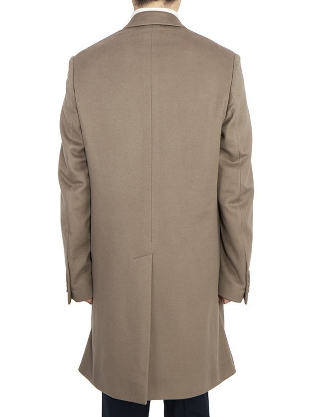 Logo Classic Cashmere Single Coat Brown - DIOR - BALAAN.