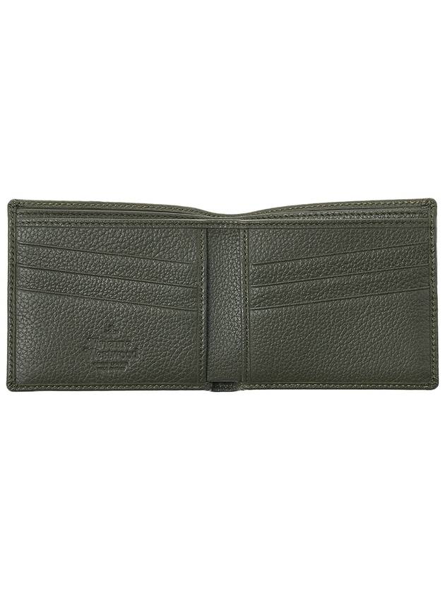 Men's Grain Leather Half Wallet Khaki - VIVIENNE WESTWOOD - BALAAN 8