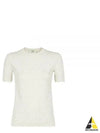 FF Viscose Short Sleeve Knit Top White - FENDI - BALAAN 2