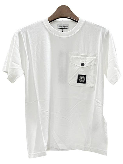 Kids Logo Pocket Patch Short Sleeve T Shirt 10 12 White 781620247 V0001 - STONE ISLAND - BALAAN 2