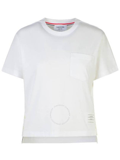 Midweight Jersey Boxy Pocket Short Sleeve T-Shirt White - THOM BROWNE - BALAAN 2