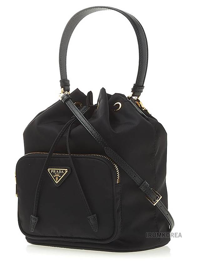 Duet Re-Nylon Bucket Bag Black - PRADA - BALAAN 3