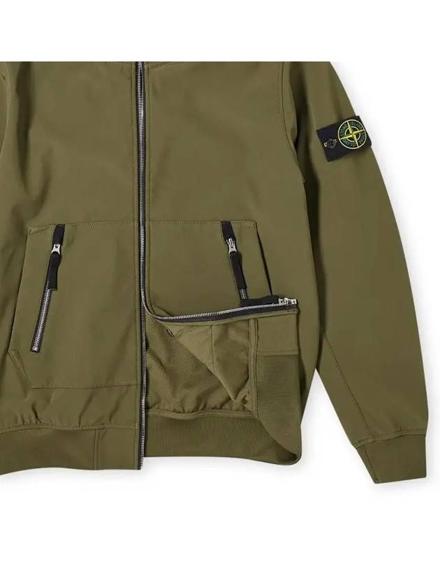 Men's Light Soft Shell R Hooded Jacket Khaki - STONE ISLAND - BALAAN 6