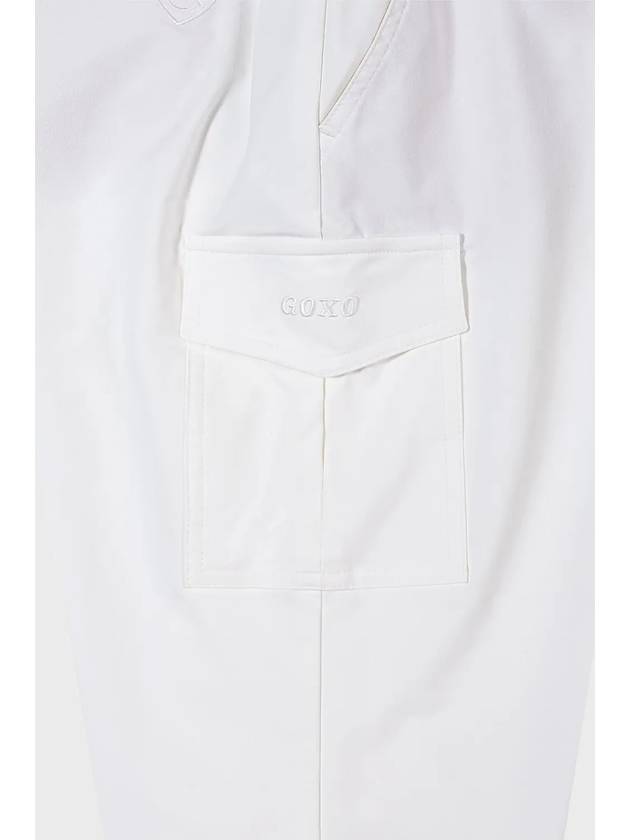 Women s fit two way cargo pants white - GOXO - BALAAN 4