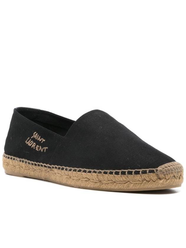 Logo Monogram Espadrilles Black - SAINT LAURENT - BALAAN 3