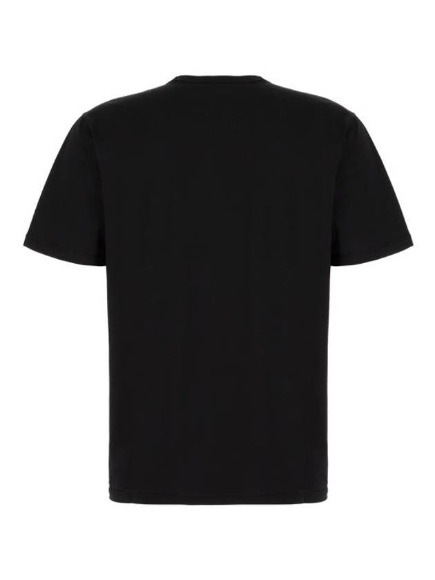 Logo Patch Short Sleeve T-Shirt Black - CP COMPANY - BALAAN 3