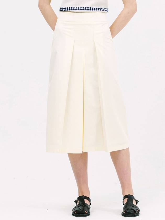 3 tuck A line skirt_lemon butter - JUN BY JUN K - BALAAN 1