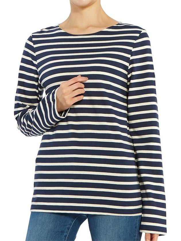 Minquiers Modern Stripe Long Sleeve T-Shirt Navy - SAINT JAMES - BALAAN 7