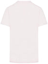 Logo Applique Graphic Print Short Sleeve T Shirt Pink - GANNI - BALAAN 3