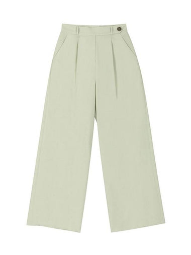 Denzel Summer Office Look High Waist Wide Pants Pistachio - RAMUSTUDIO - BALAAN 1