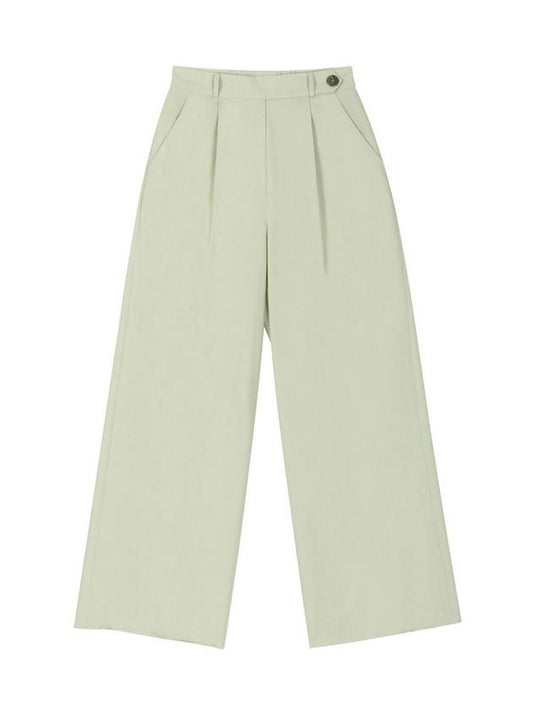 Denzel summer office look set-up belted point high waist wide pants pistachio DENZEL09PI - RAMUSTUDIO - BALAAN 1