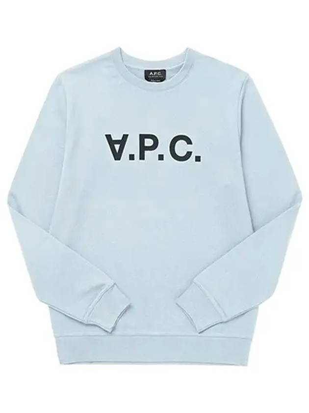 VPC Logo Crew Neck Sweatshirt Light Blue - A.P.C. - BALAAN 6