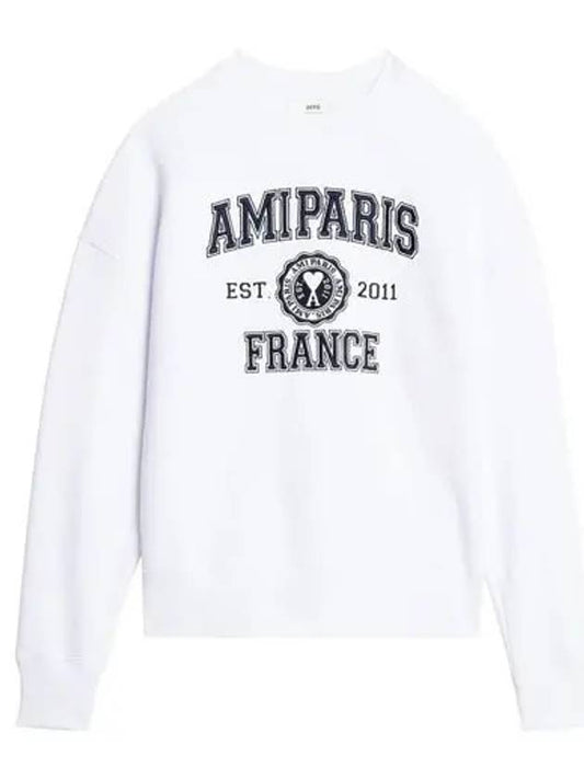 Logo Print Sweatshirt White - AMI - BALAAN 2