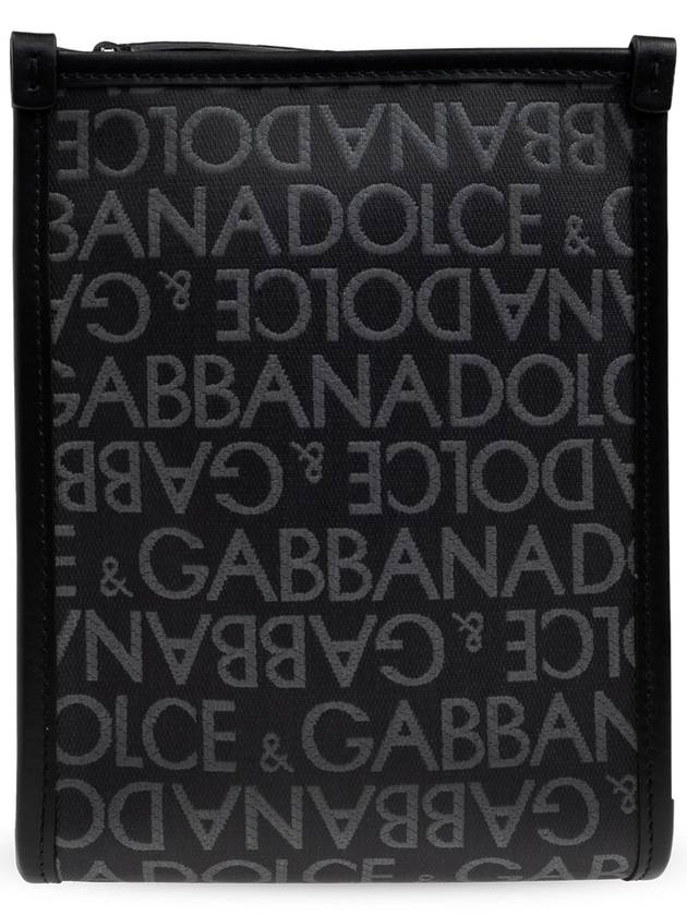 Dolce & Gabbana Shoulder Bag With Logo, Men's, Black - DOLCE&GABBANA - BALAAN 3