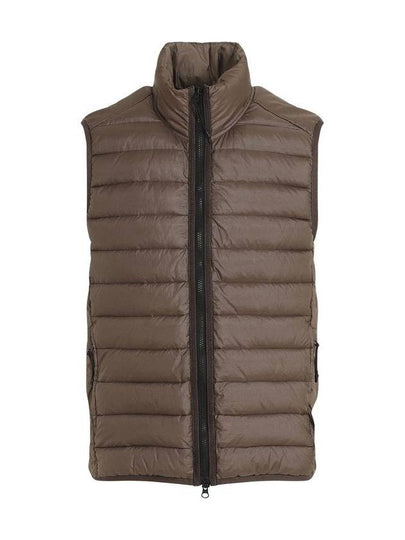 Loom Woven Chambers Recycled Nylon Down TC Vest Brown - STONE ISLAND - BALAAN 2