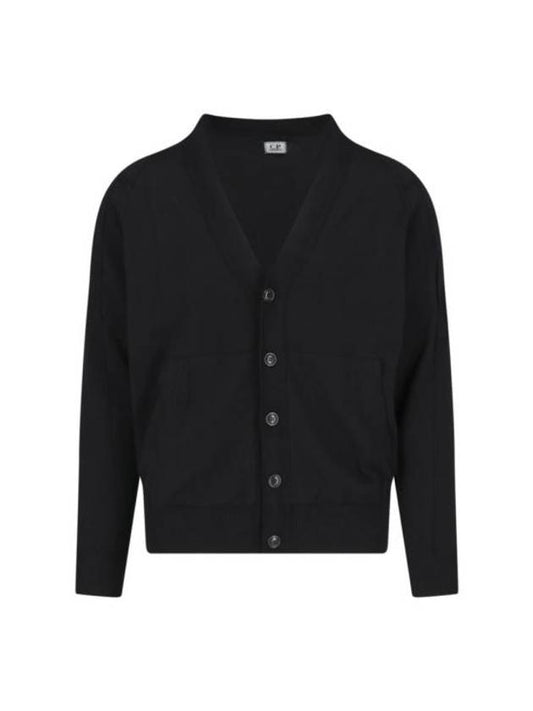 Lens Cotton Cardigan Black - CP COMPANY - BALAAN 1