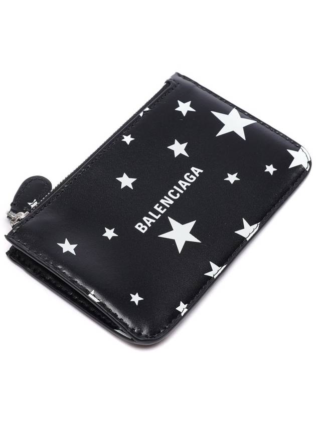 Stars And Moon Print Card Wallet Black - BALENCIAGA - BALAAN 6