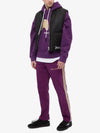 Men's Bear Logo Cotton Hoodie Purple - PALM ANGELS - BALAAN 5