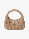 Wander Materasse Nappa Leather Mini Hobo Tote Bag Beige - MIU MIU - BALAAN 3